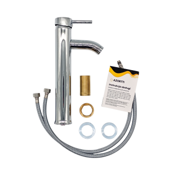 Bateria Umywalkowa Wysoka Chromowana Azortti AZT117(S) zestaw
